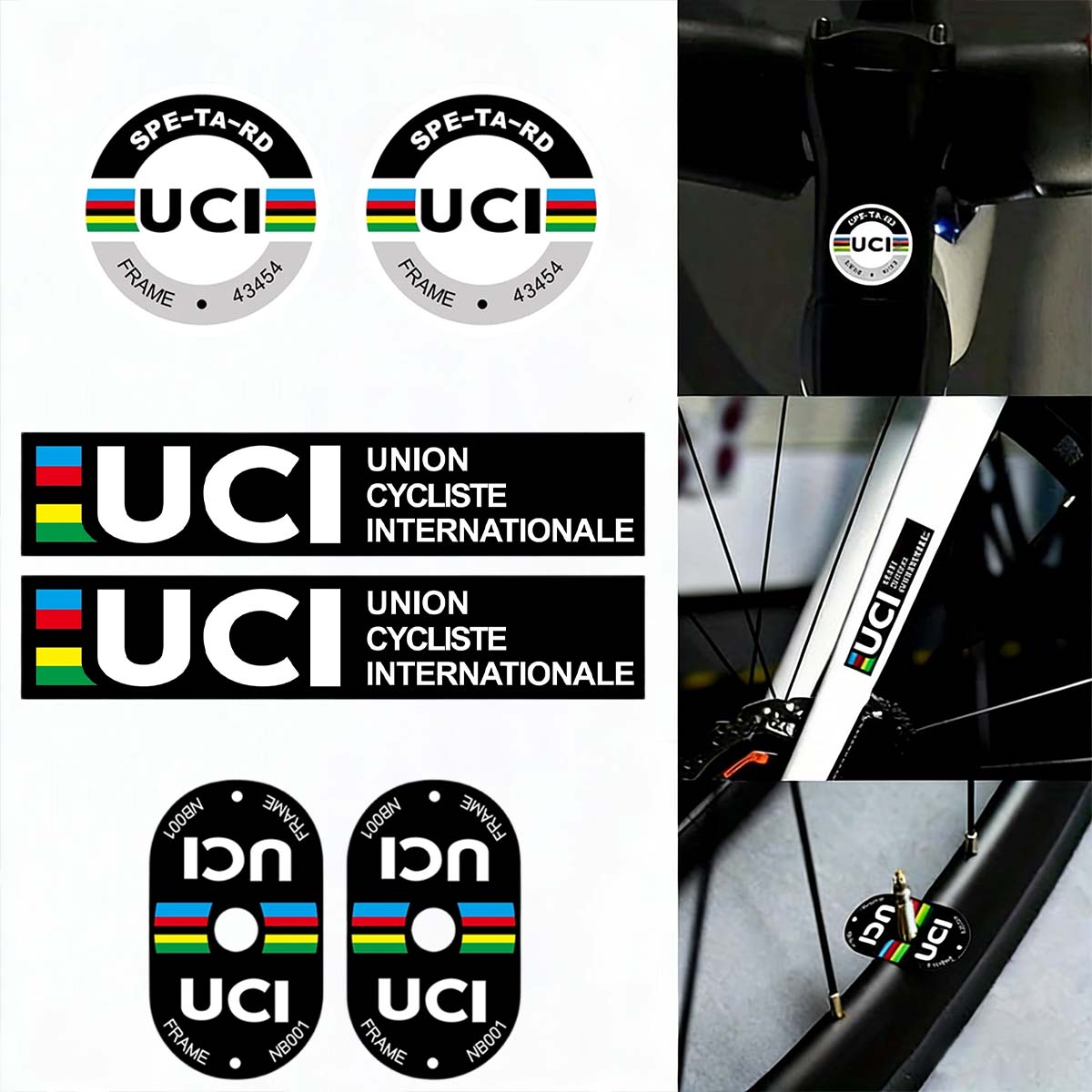 Mountain Biking Helmet - Наклейки на раму велосипеда UCI: прочные