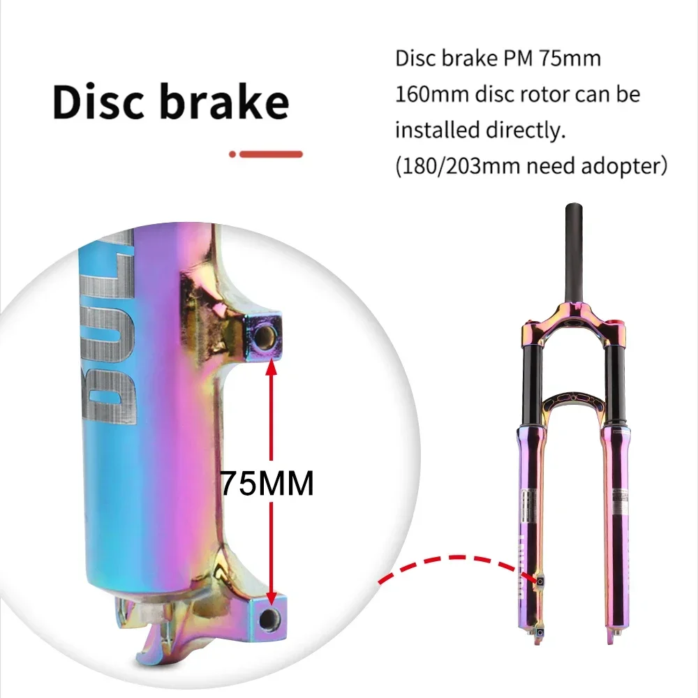 Mtb Fork Air - Радуга 27,5/29er подвеска воздушный дюйм вакуумное