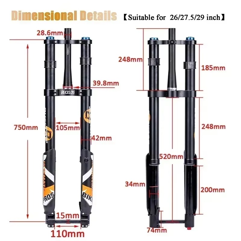 Вилка BUCKLOS с перевернутой п – обзор и цена Mtb Fork Air